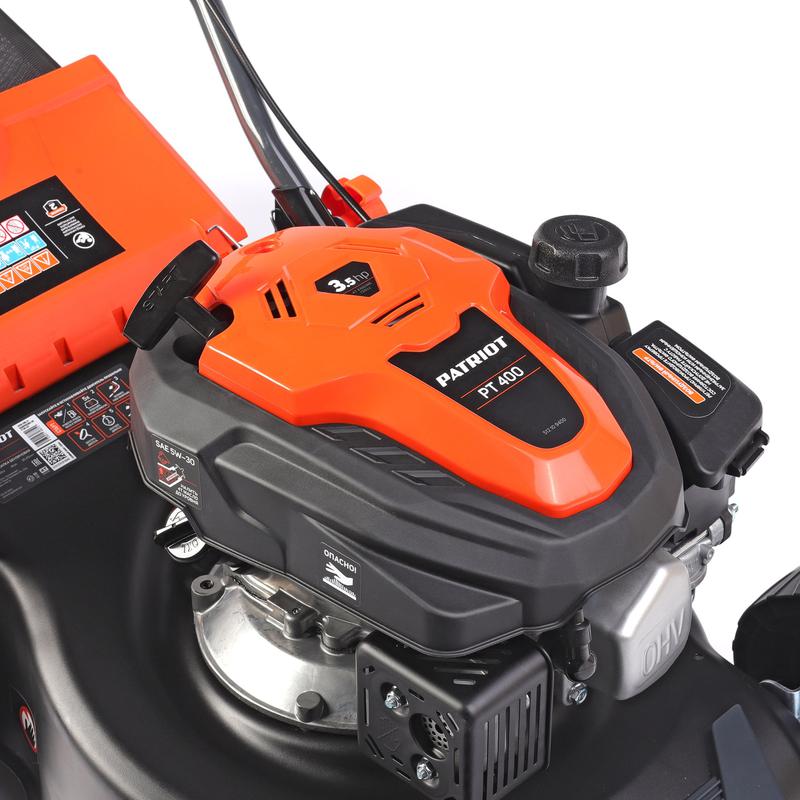 Газонокосилка бензиновая PT 400 41см 3.5л.с 130сс трав. 45л ткань 3 уровня(25-65) метал. Дека PATRIOT 512109400