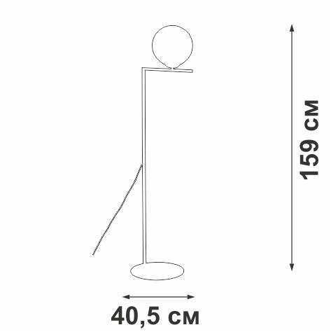 Светильник напольный 1xE27 макс. 40Вт Vitaluce V3033-1/1P