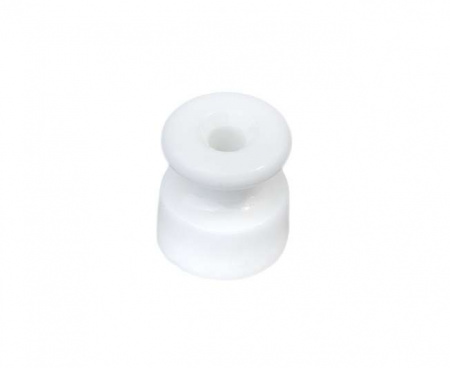 Изолятор для наружного монтажа керамика бел.(уп.50шт) Bironi R-IZ-21-50